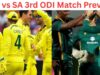 AUS vs SA 3rd ODI Match Preview